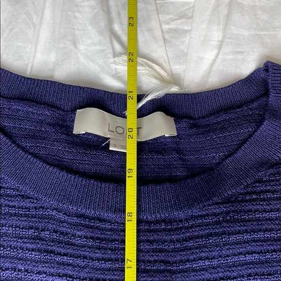 Loft Navy Knit Scoop Neck Sweater - Picture 9 of 9